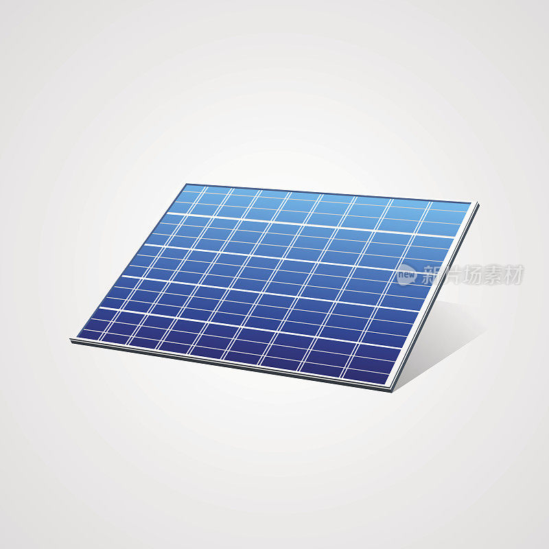 太阳能发电的太阳能电池板。