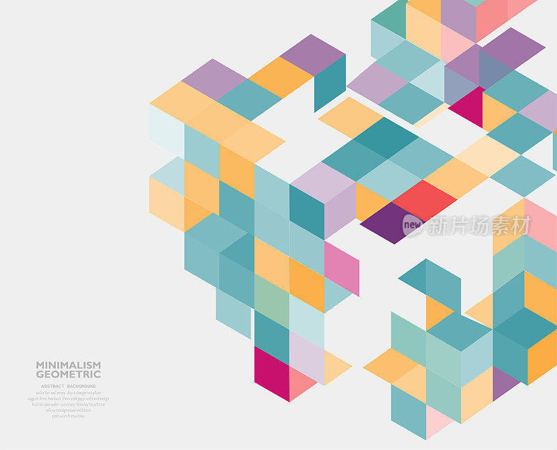 抽象颜色几何极简主义方格图案背景