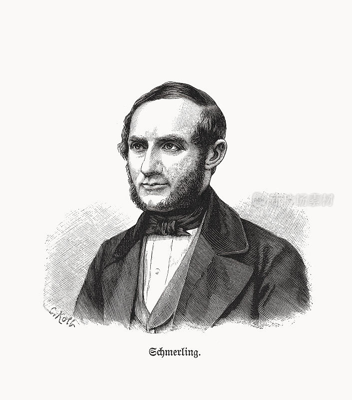 安东・冯・施莫林(1805-1893)，奥地利政治家，木版画，1893年出版
