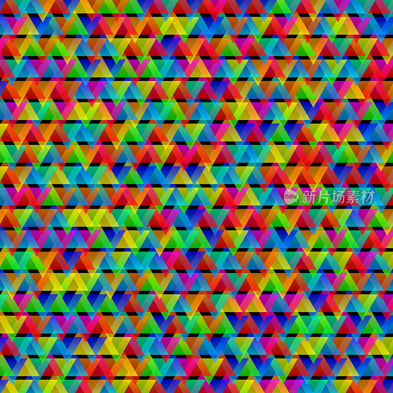 抽象彩色三角形图案