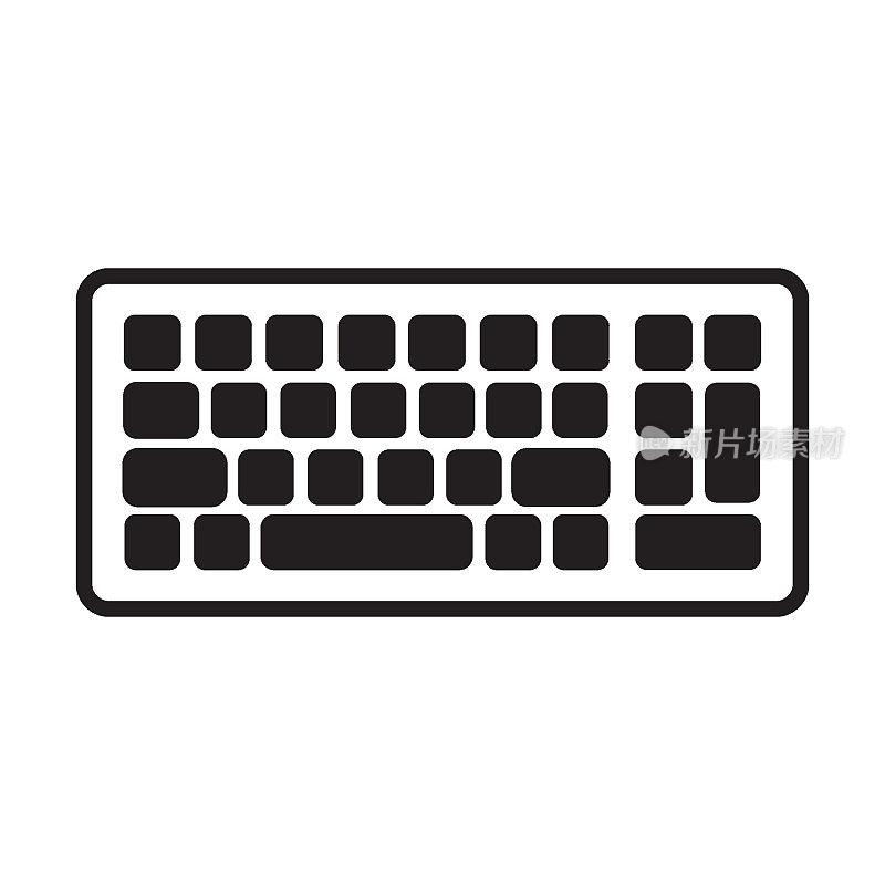 键盘图标logo矢量设计模板