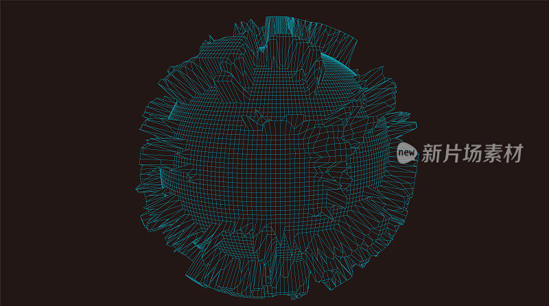 抽象网络空间概念技术球线图案背景