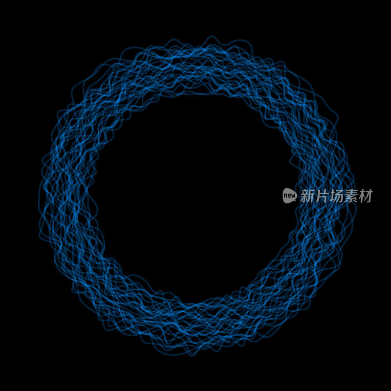 量子科学的状态,发出蓝色的扭曲波