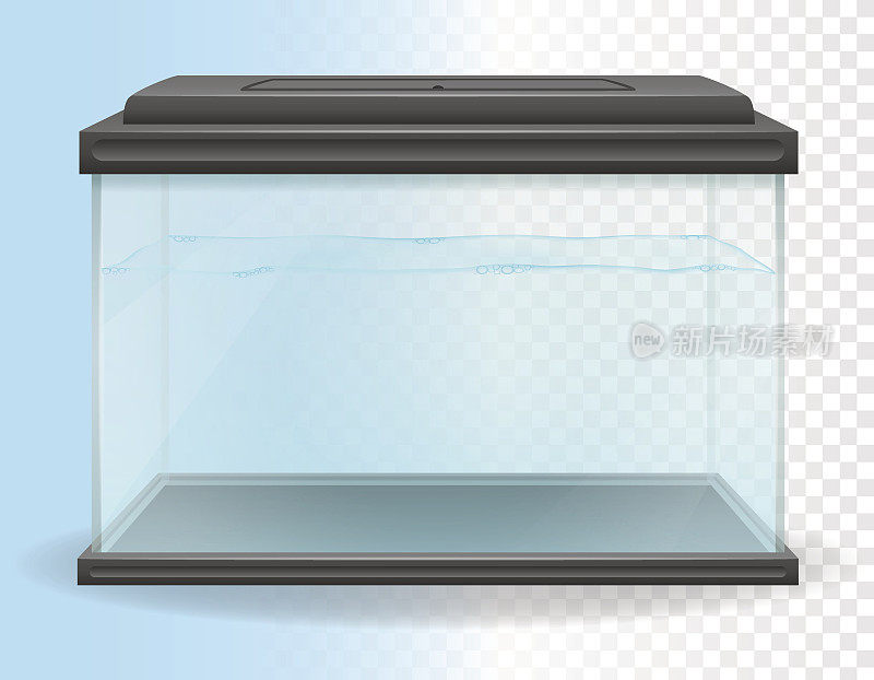 透明鱼缸矢量图