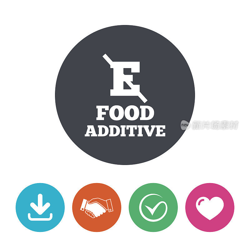 食品添加剂标志图标。没有E象征