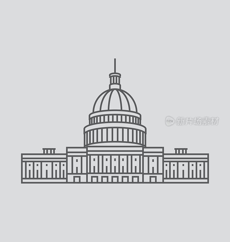 美国国会大厦线插图