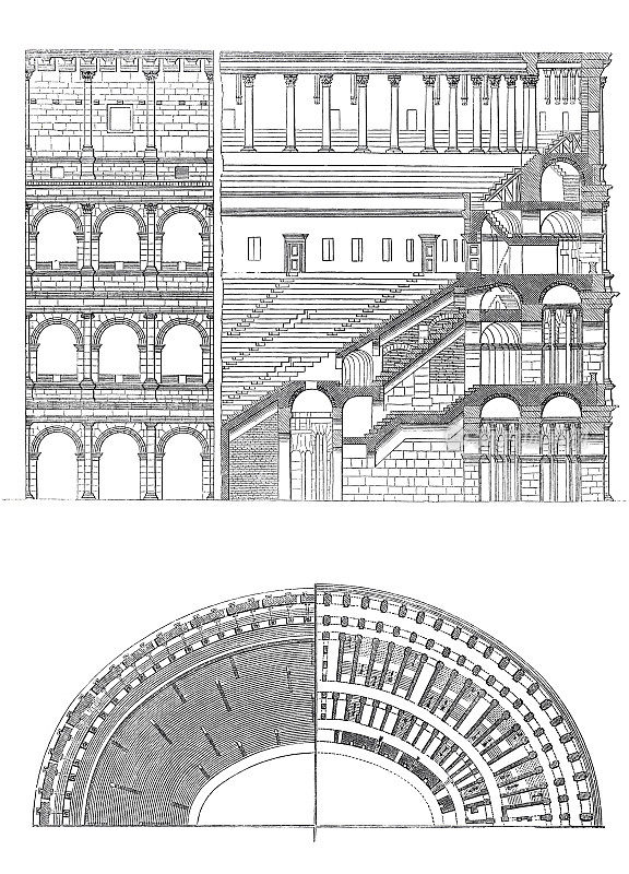 罗马斗兽场建筑设计图