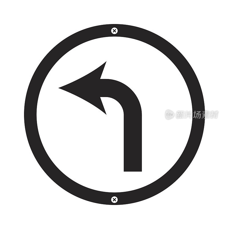左转交通灯图标箭头