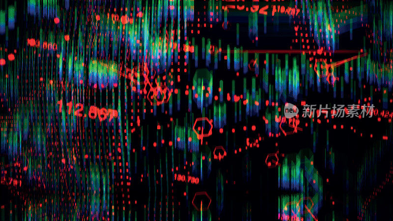 小故障,垃圾摇滚数码球,科技全息球。未来抽象数字背景。向量股票插图