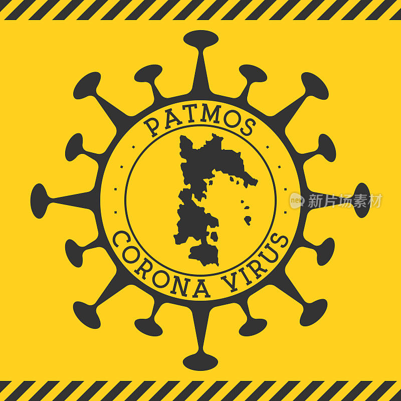 冠状病毒在帕特莫斯标志。