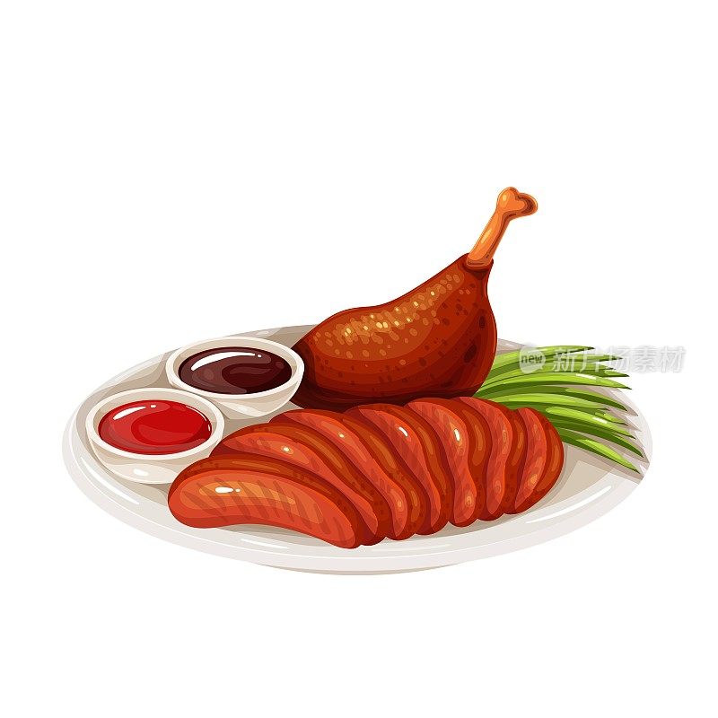 北京烤鸭是中国美食的象征。
