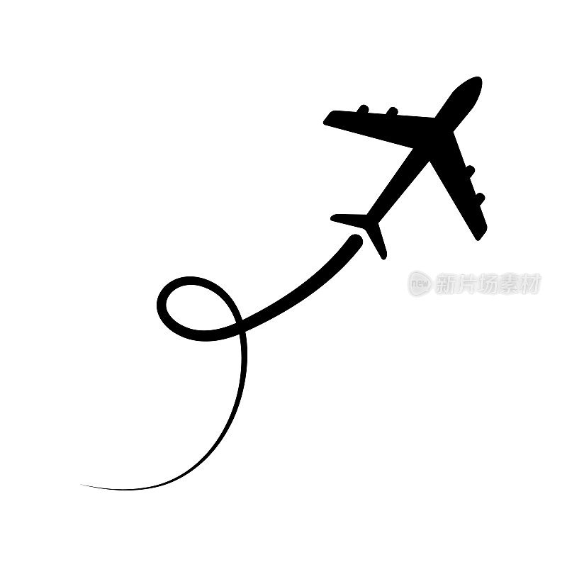 飞机飞行的图标。