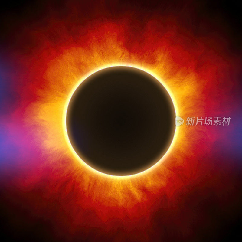 太阳特写显示太阳表面活动和日冕