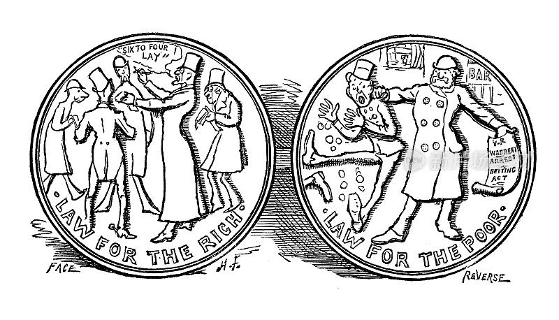 英国讽刺漫画漫画漫画插图,奖章