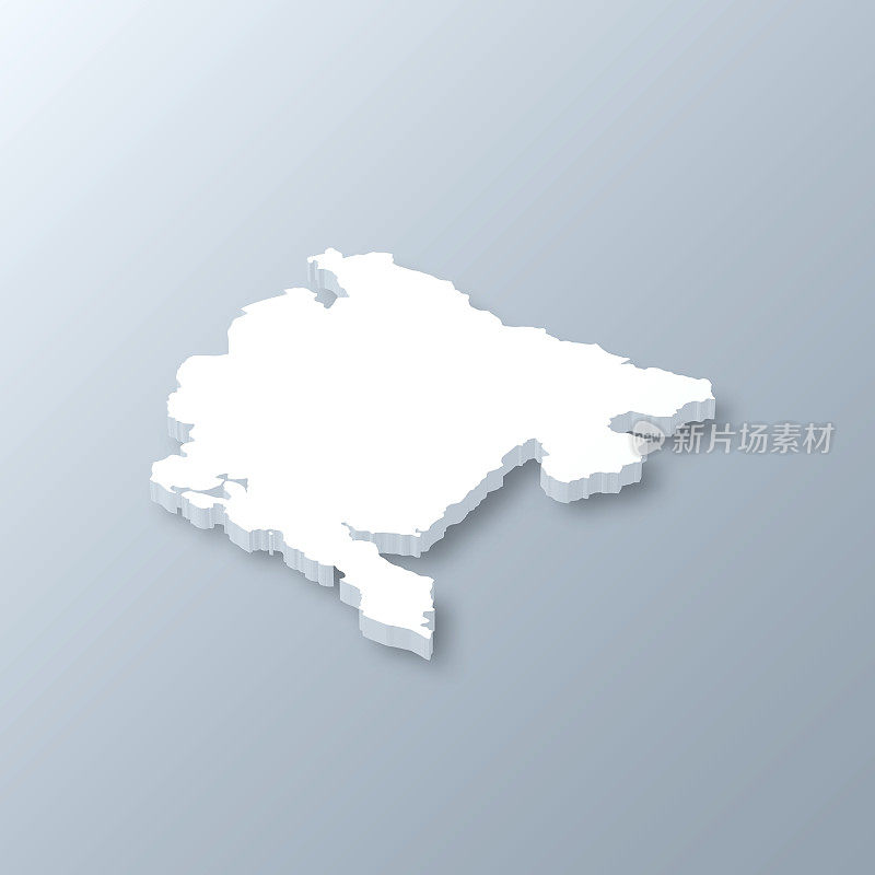 黑山3D地图上的灰色背景
