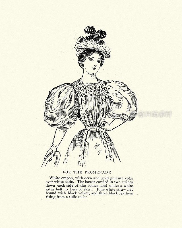 十九世纪九十年代，维多利亚时代的女性时尚