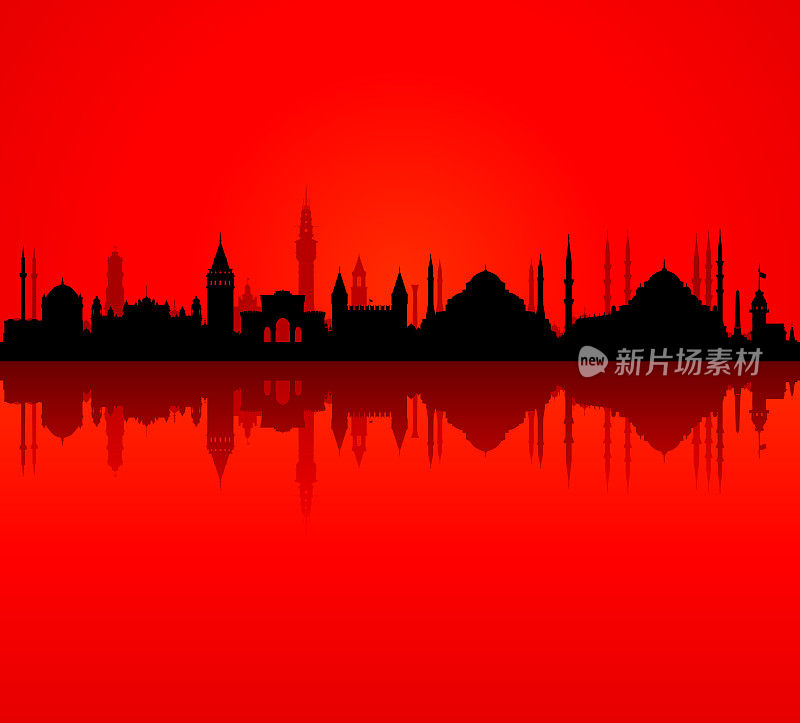 伊斯坦布尔(所有建筑都是完整的和可移动的)