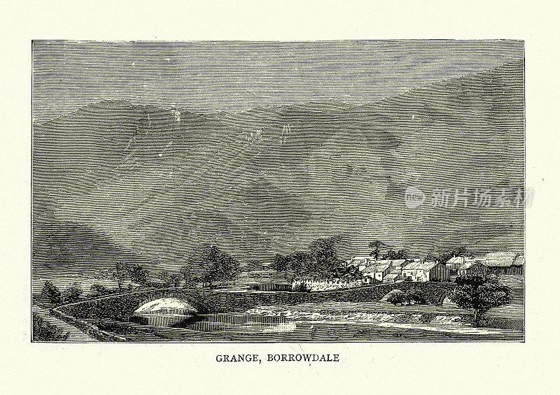 格兰奇，博罗代尔，英格兰湖区，19世纪