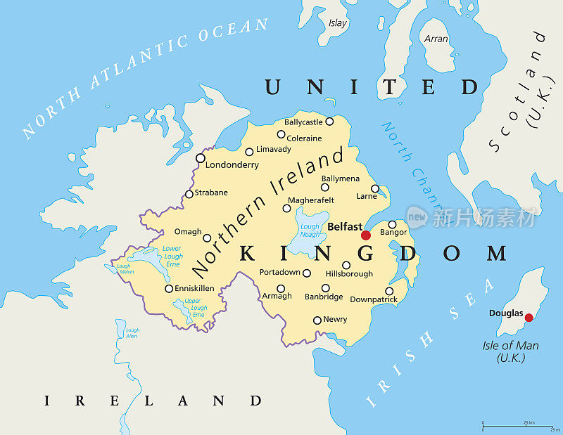 北爱尔兰政治地图
