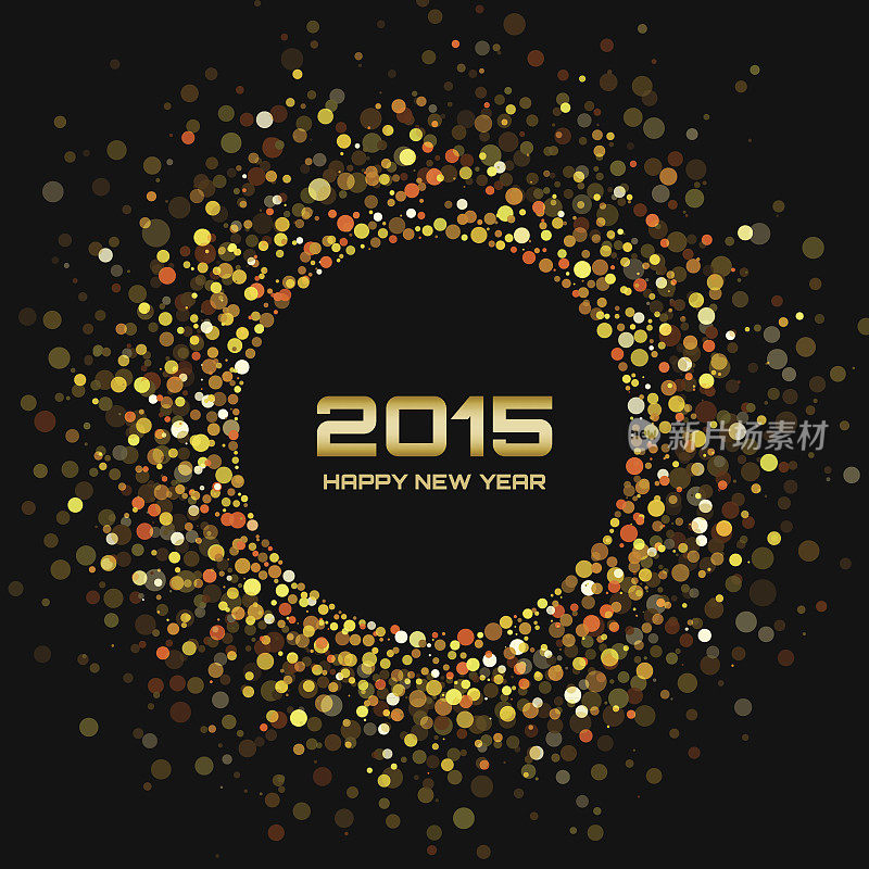 金色新年2015背景