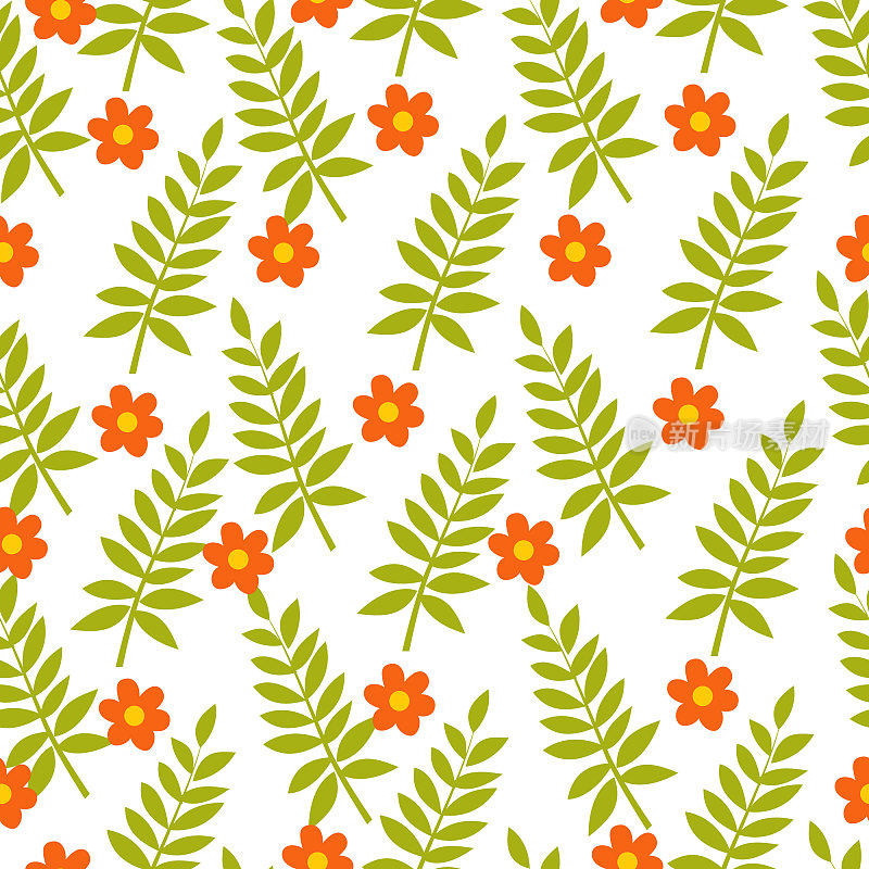 花无缝图案。