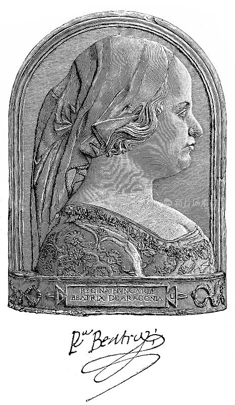 阿拉贡王后贝娅特丽克丝的肖像，国王马提亚的第二任妻子。