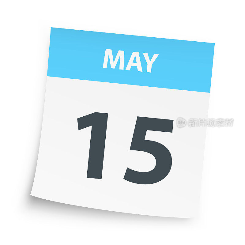 5月15日――白底日历