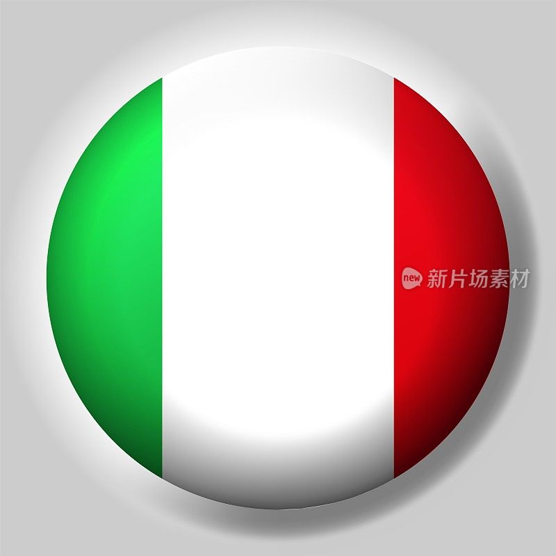 意大利国旗纽扣