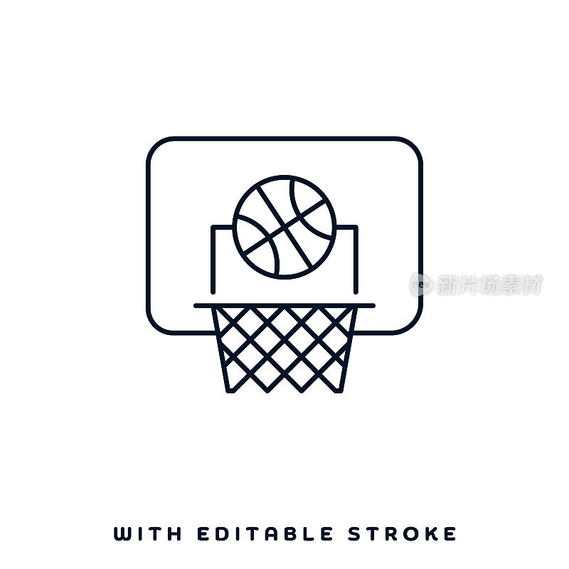 篮球游戏线图标设计