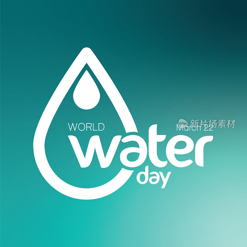 世界水日-矢量水滴概念股票说明