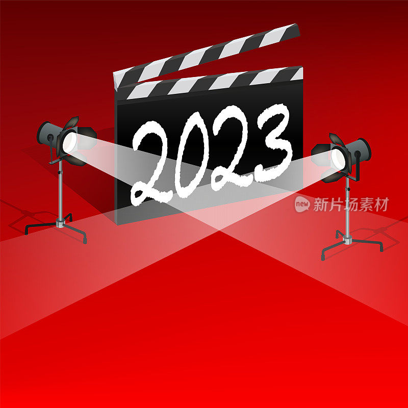 电影和娱乐界的2023年贺卡。