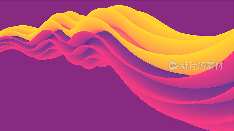 彩色抽象波浪背景