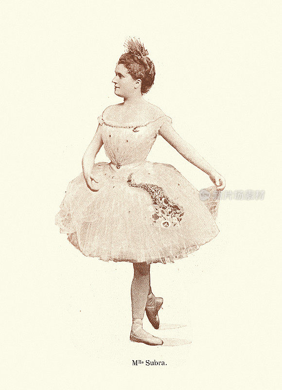 朱莉娅・苏布拉，意大利芭蕾舞演员，19世纪90年代的历史