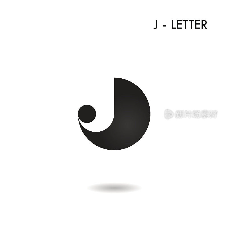 字母J图标标识。字母J图标标识。抽象的图标标识。