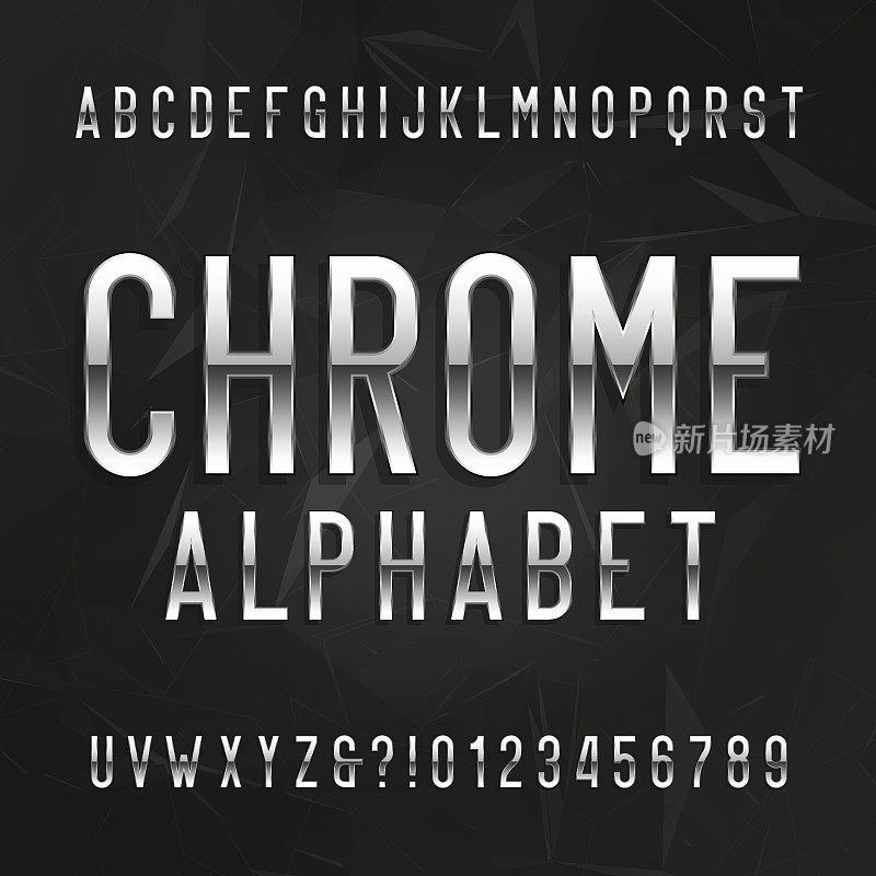 Chrome字母字体