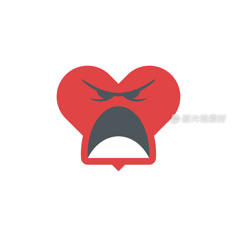 可爱的表情，愤怒的脸图标