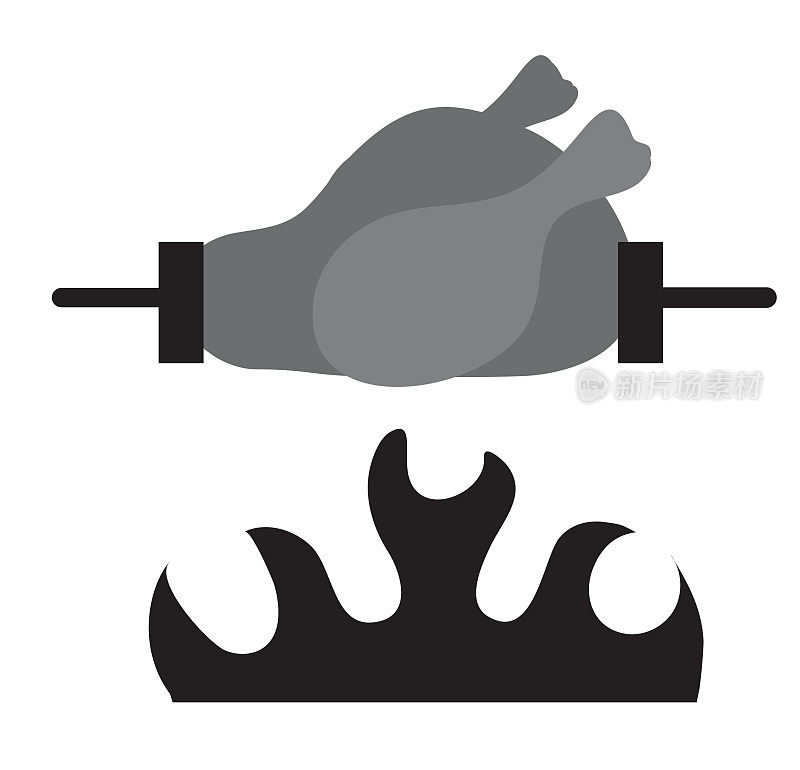 烹饪方法烤肉架吐火焰