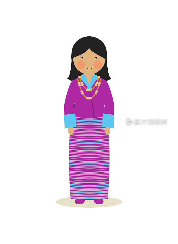 不丹妇女的传统服装