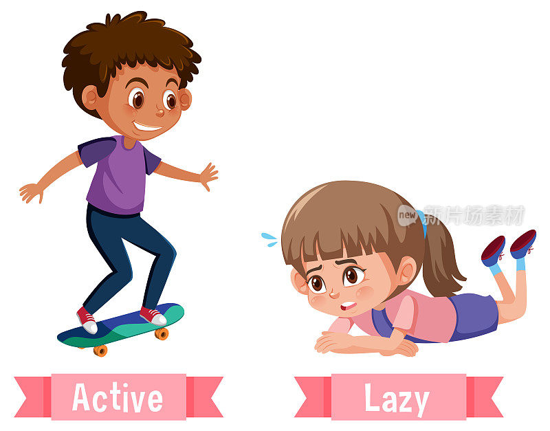 单词active和lazy