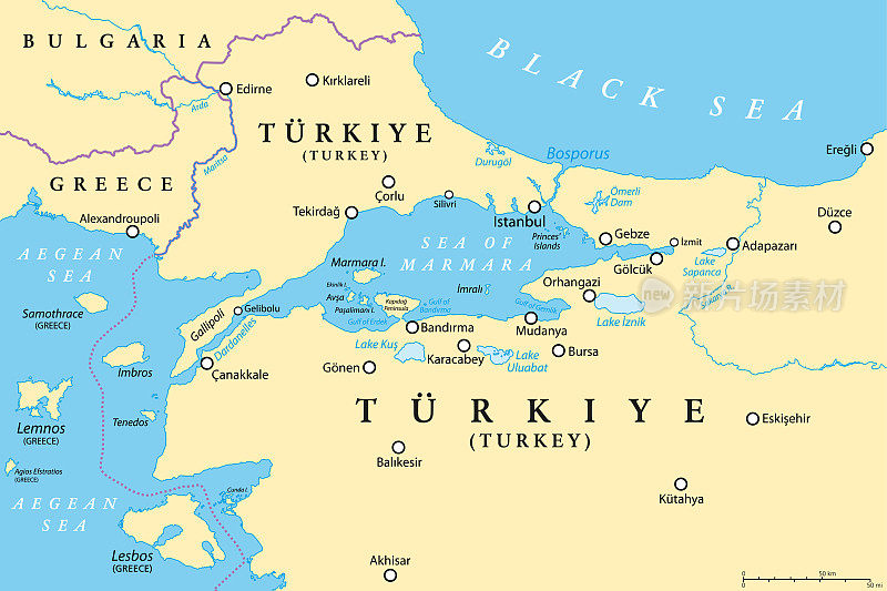 博斯普鲁斯海峡和达达尼尔海峡，土耳其海峡，政治版图