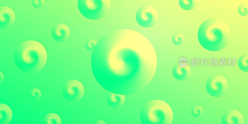 抽象梯度背景与绿色螺旋