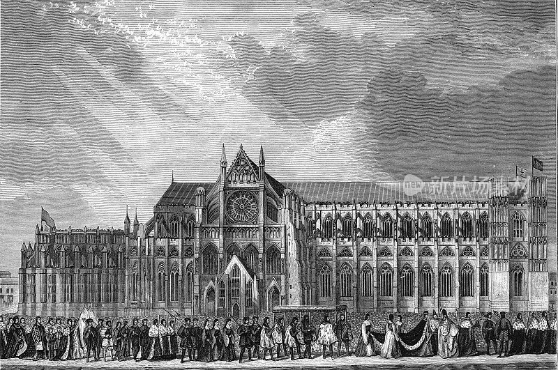 安妮·博林加冕礼16世纪威斯敏斯特教堂
