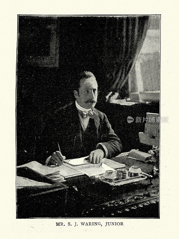 维多利亚商人和实业家塞缪尔・詹姆斯・韦林的照片