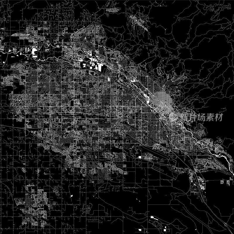 博伊西，爱达荷州，美国矢量地图