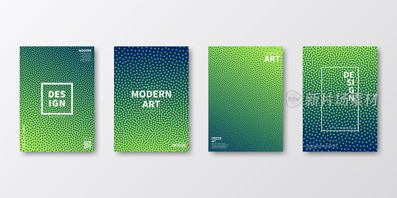 宣传册模板排版，绿色封面设计，商业年报，宣传单，杂志