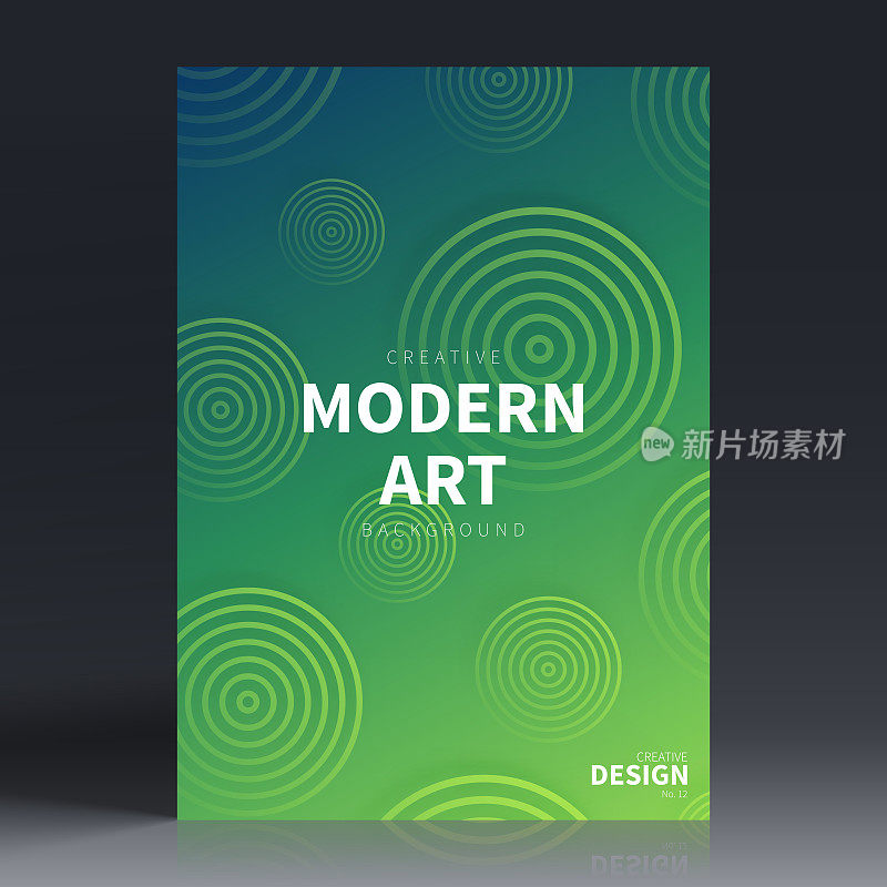 宣传册模板排版，绿色封面设计，商业年报，宣传单，杂志