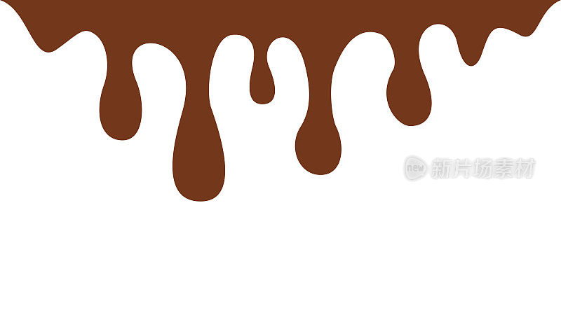 巧克力焦糖飞溅斑点。Grunge单色矢量。广告包心菜。