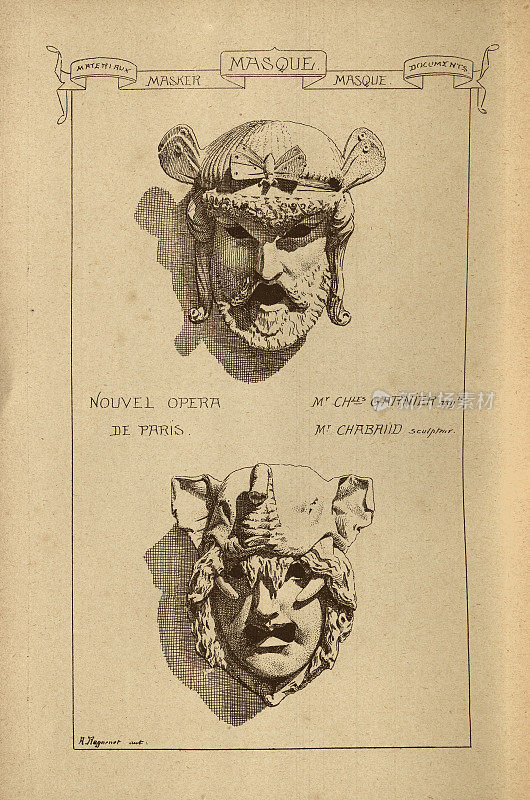 建筑装饰面具，建筑史，装饰和设计，艺术，法国，维多利亚，19世纪