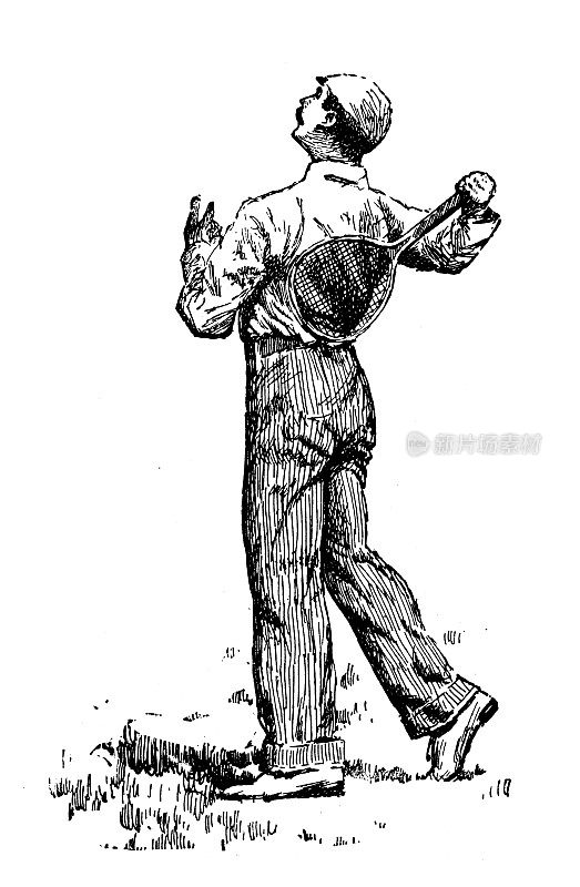 1897年的运动和消遣:网球运动员