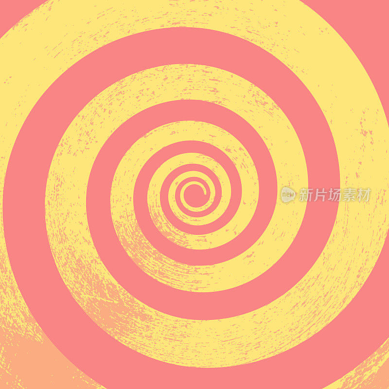 grunge风格纹理催眠螺旋矢量背景。